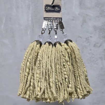 PESAS DE BORLAS OCRE   X 4 UNIDADES