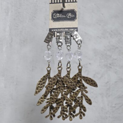 PESAS DE METAL RAMITA BRONCE   X 4 UNIDADES