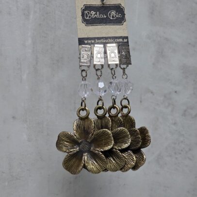 PESAS DE METAL OLIVIA BRONCE  X 4 UNIDADES