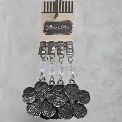 PESAS DE METAL  CLOE PLATA X 4 UNIDADES