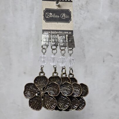 PESAS DE METAL CLOE BRONCE  X 4 UNIDADES