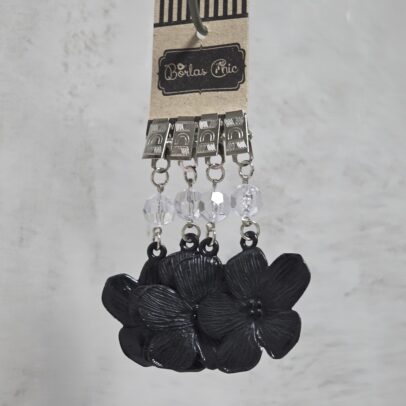 PESAS DE METAL MAGNOLIA NEGRA  X 4 UNIDADES