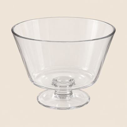 BOWLS CON PIE DE VIDRIO 20CM