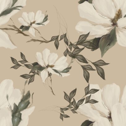 MANTEL TROPICAL MECÁNICO ESTAMPADO MAGNOLIAS 3 X 1,40 APROX