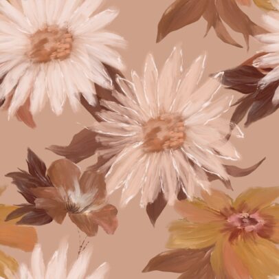 MANTEL TROPICAL MECÁNICO ESTAMPADO TERRACOTA BLOOM3 X 1,40 MTS APROX