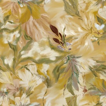 MANTEL TROPICAL MECÁNICO ESTAMPADO AIRE DE OTOÑO MOSTAZA3 X 1,40 MTS APROX