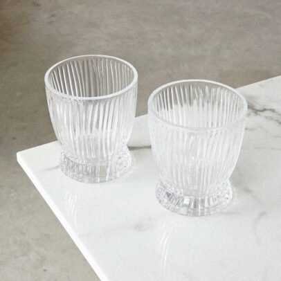 VASO TRANSPARENTE 8*7*9.5 CM 300MLX 6 UNIDADES(HE 21)