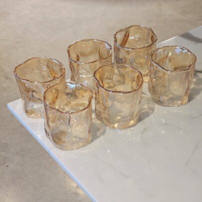 SET 6 VASOS AMBAR 225ML(HE 09)