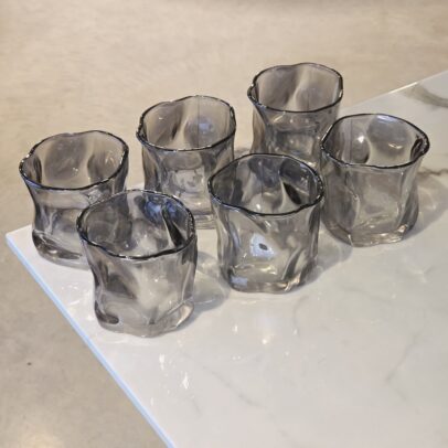 SET 6 VASOS GRIS FUMÉ 225ML(HE 10)