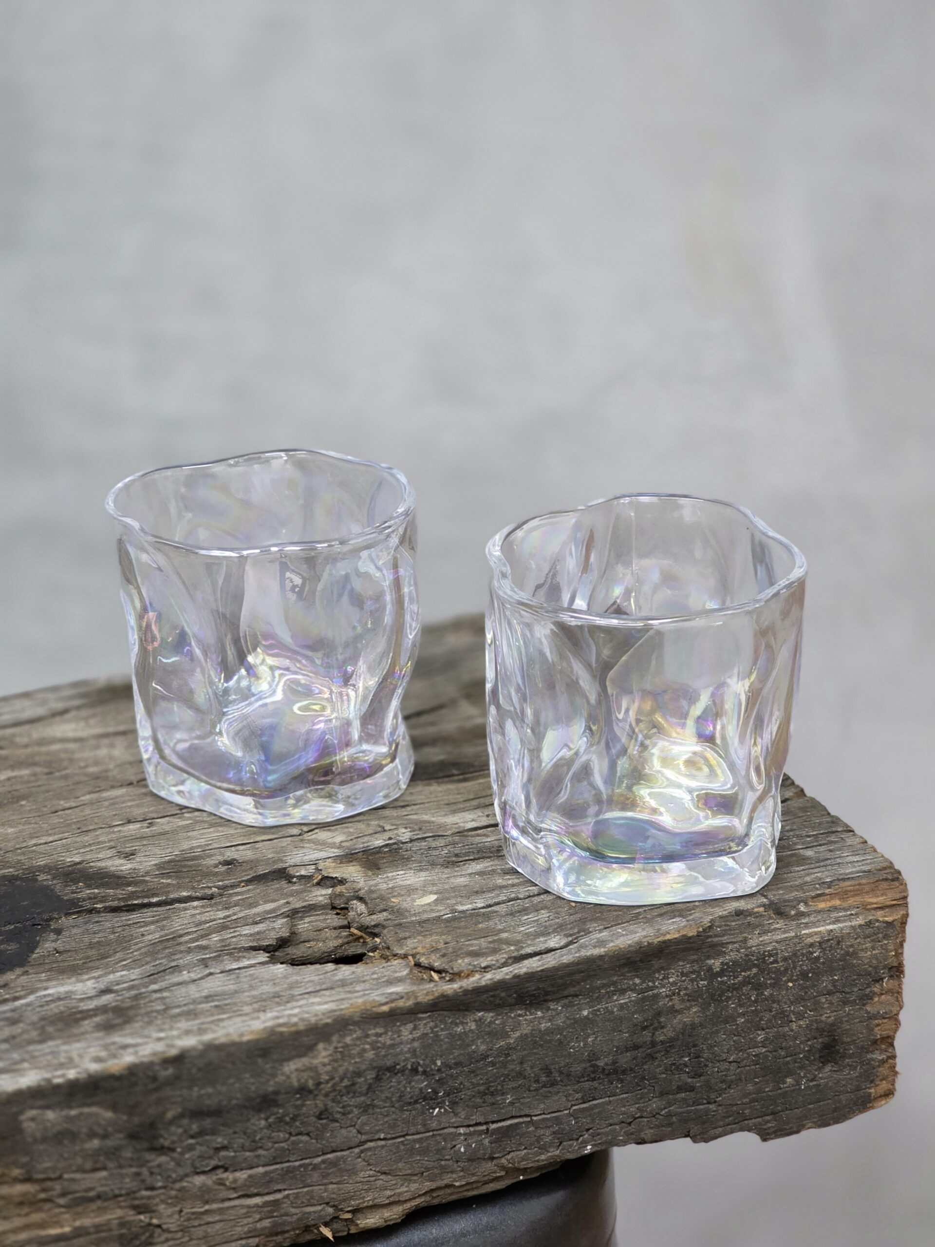 SET 6 VASOS DE VIDRIO TORNASOL IRREGULARES 240 ML - Imagen 2
