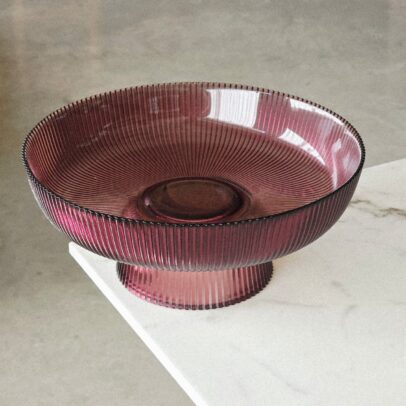 FRUTERA RAYADA ACANALADA COLOR MALVA 26X11 (EMC31-12)