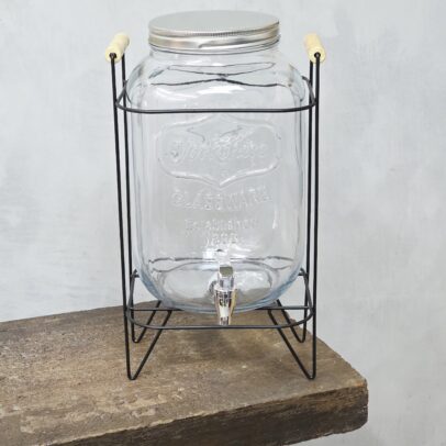DISPENSER DE VIDRIO CON CANILLA Y SOPORTE DE 8LTS (EMC37-4)