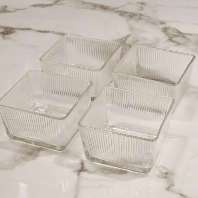 SET X 4 COPETINEROS TRANSPARENTE 8.5*5 CM (43-1-3)