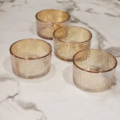 SET X 4 COPETINEROS AMBAR 9*5 CM (43-4-1)