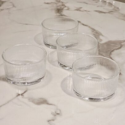 SET X 4 COPETINEROS TRANSPARENTE 9*5 CM (43-3-3)