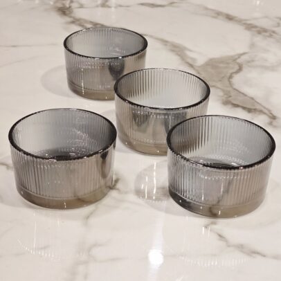 SET X 4 COPETINEROS GRIS 9*5 CM (43-3-2)