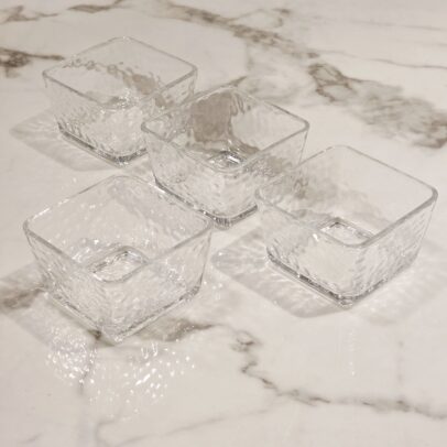 SET X 4 COPETINEROS TRANSPARENTE 8.5*5 CM (43-2-3)