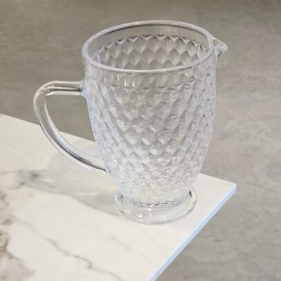 JARRA DE VIDRIO LABRADA TRANSPARENTE (56-8)