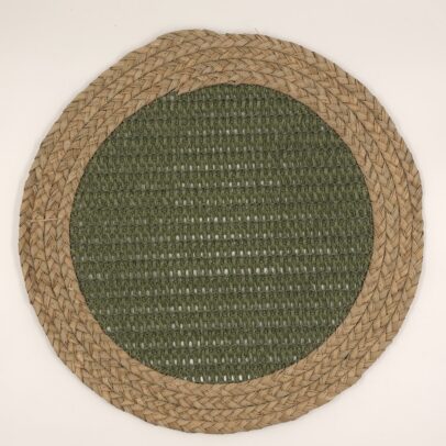 PLATO DE SITIO FIBRAS NATURAL/ OLIVA 38 CM (EMC 32-1)