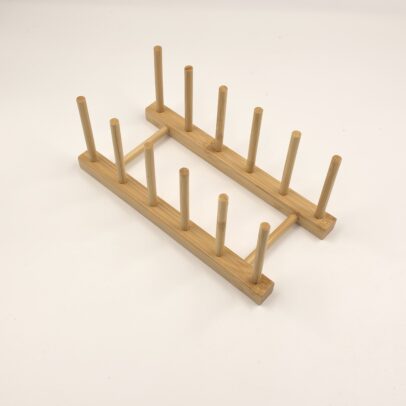 EXHIBIDOR DE PLATOS MADERA 25*12CM  x5compartimentos (EMC36-1)