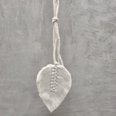 BORLA HOJA MACRAME WHITE (EMC 38-1)