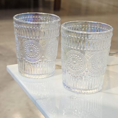 SET X 6 VASOS LABRADOS TORNASOL  300 ML