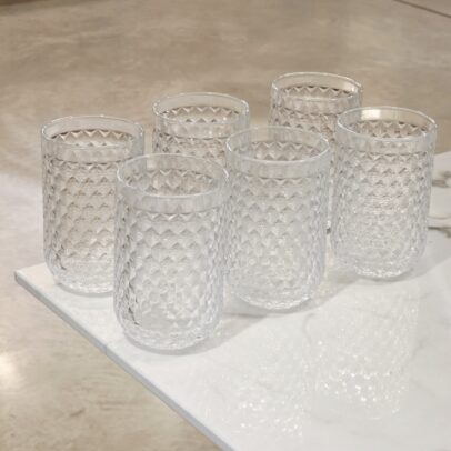 SET X 6 VASOS LABRADOS TRANSPARENTES 430ML (56-6)