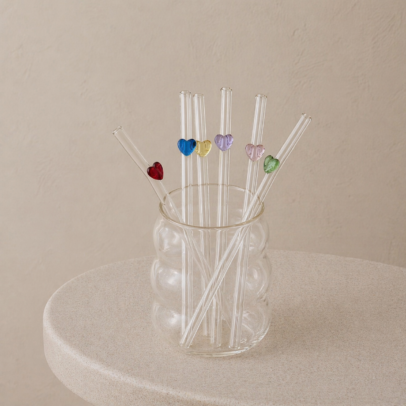 SET X 6 SORBETES CORAZON SURTIDOS 20CM  (EMC29-12)