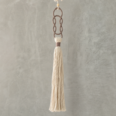 BORLA BOHO TONOS NATURAL Y VISON 70 CM