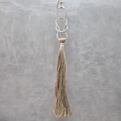 BORLA BOHO TONOS CRUDO / YUTE  70 CM