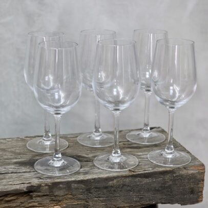 SET X 6 COPAS DE VIDRIO TRASP 6*20CM  320 ML