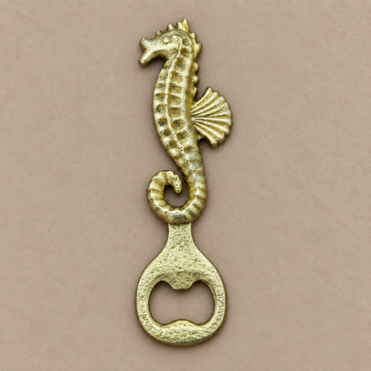 DESTAPADOR DE METAL CABALLITO DE MAR GOLD