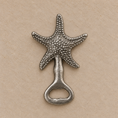DESTAPADOR DE METAL ESTRELLA DE MAR SILVER