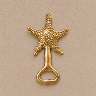 DESTAPADOR DE METAL ESTRELLA DE MAR GOLD