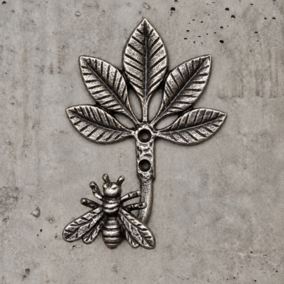PERCHERO DE METAL BEE LEAF SILVER