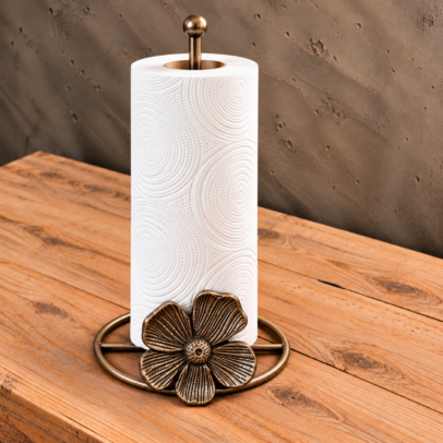 PORTAROLLO FLOR BRONCE